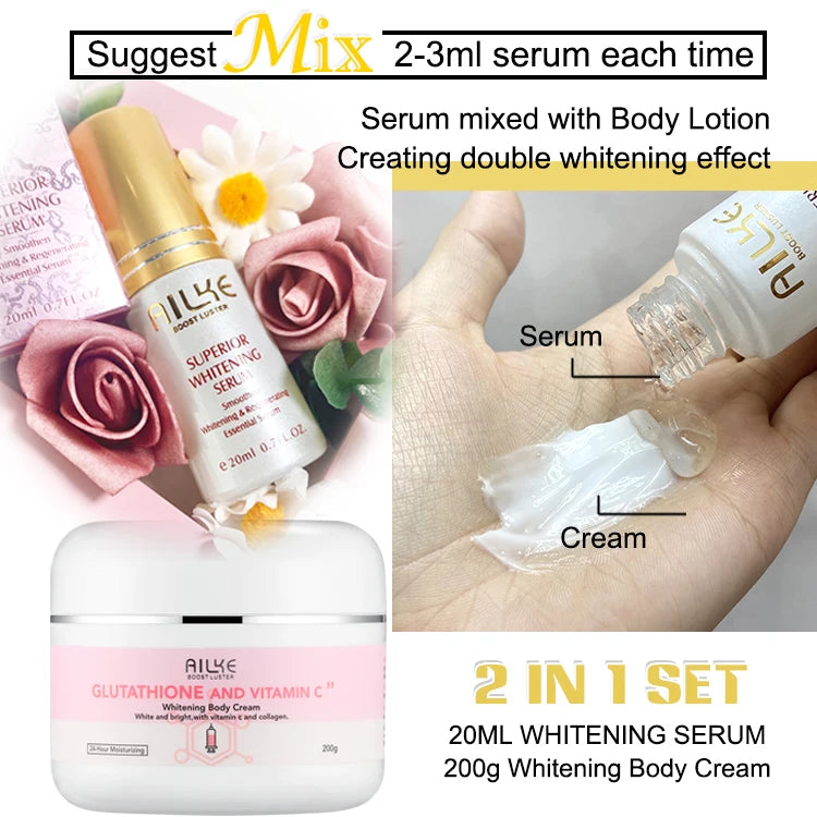 AILKE Brightening Skin Care Set Vitamin C Glutathione