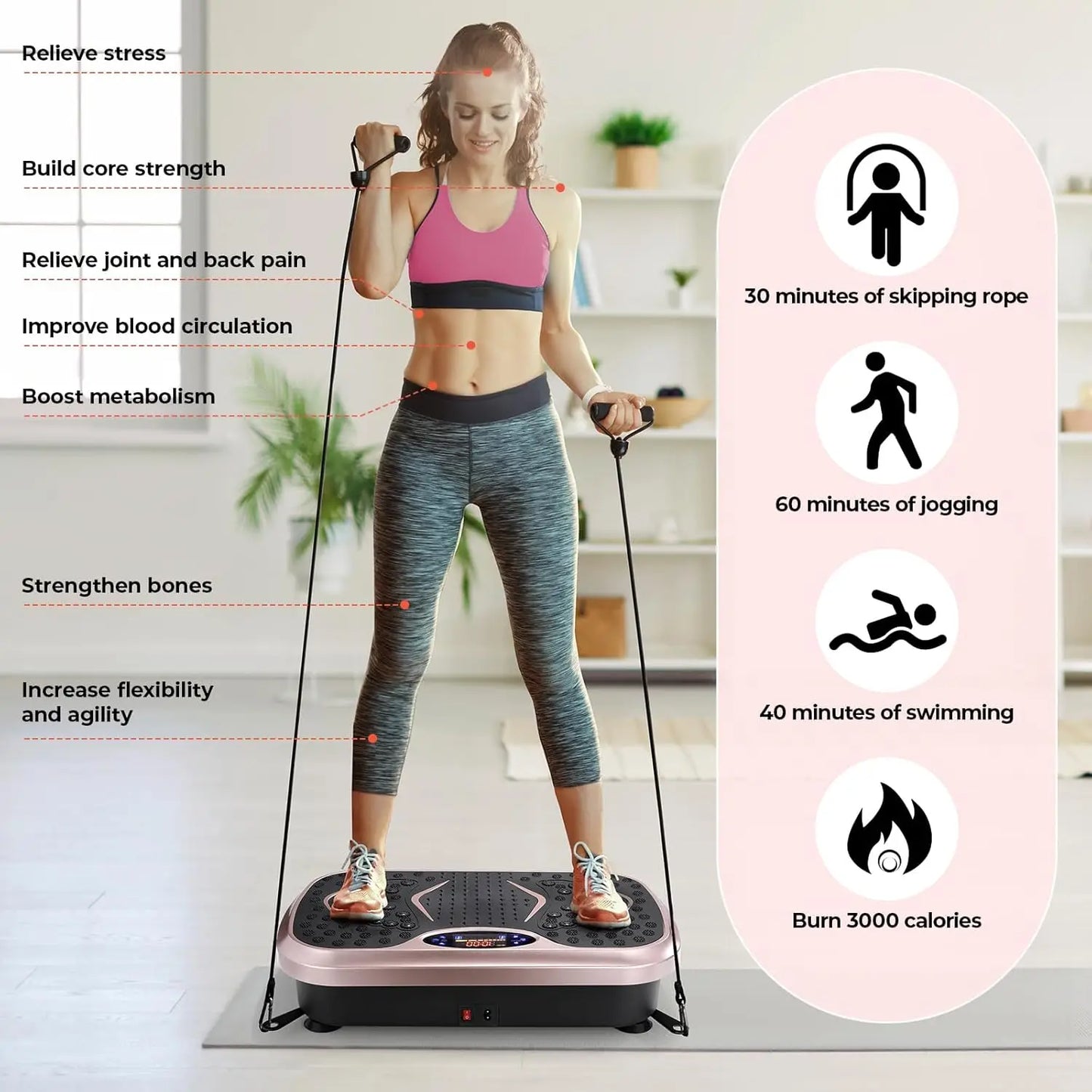 Vibration Plate Fitness Board For Home Full Body Exercise Machine