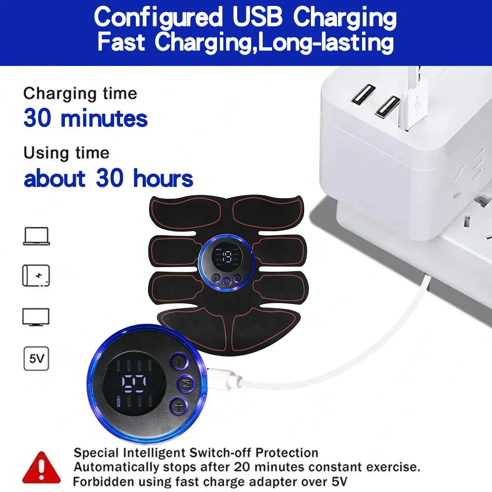 Raiuleko 8 Modes EMS Wireless Muscle Stimulator ABS Trainer