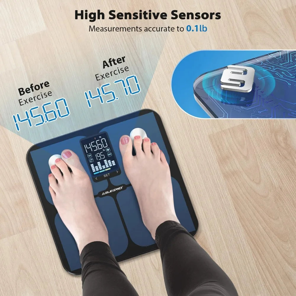 Smart Digital Body Fat Scale With LED Display BMI Tracking