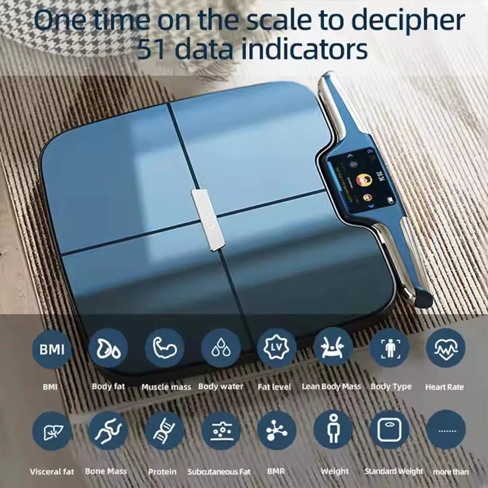 Smart Scale With 8 Electrode Body Composition BMI Fat Mass