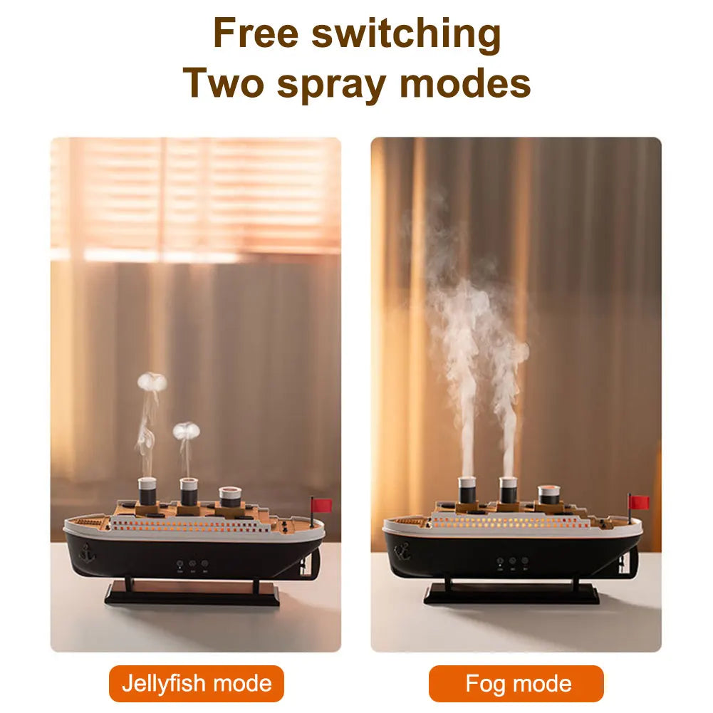 Alloet Titanic Ship Model Air Humidifier Remote Control Aroma Diffuser