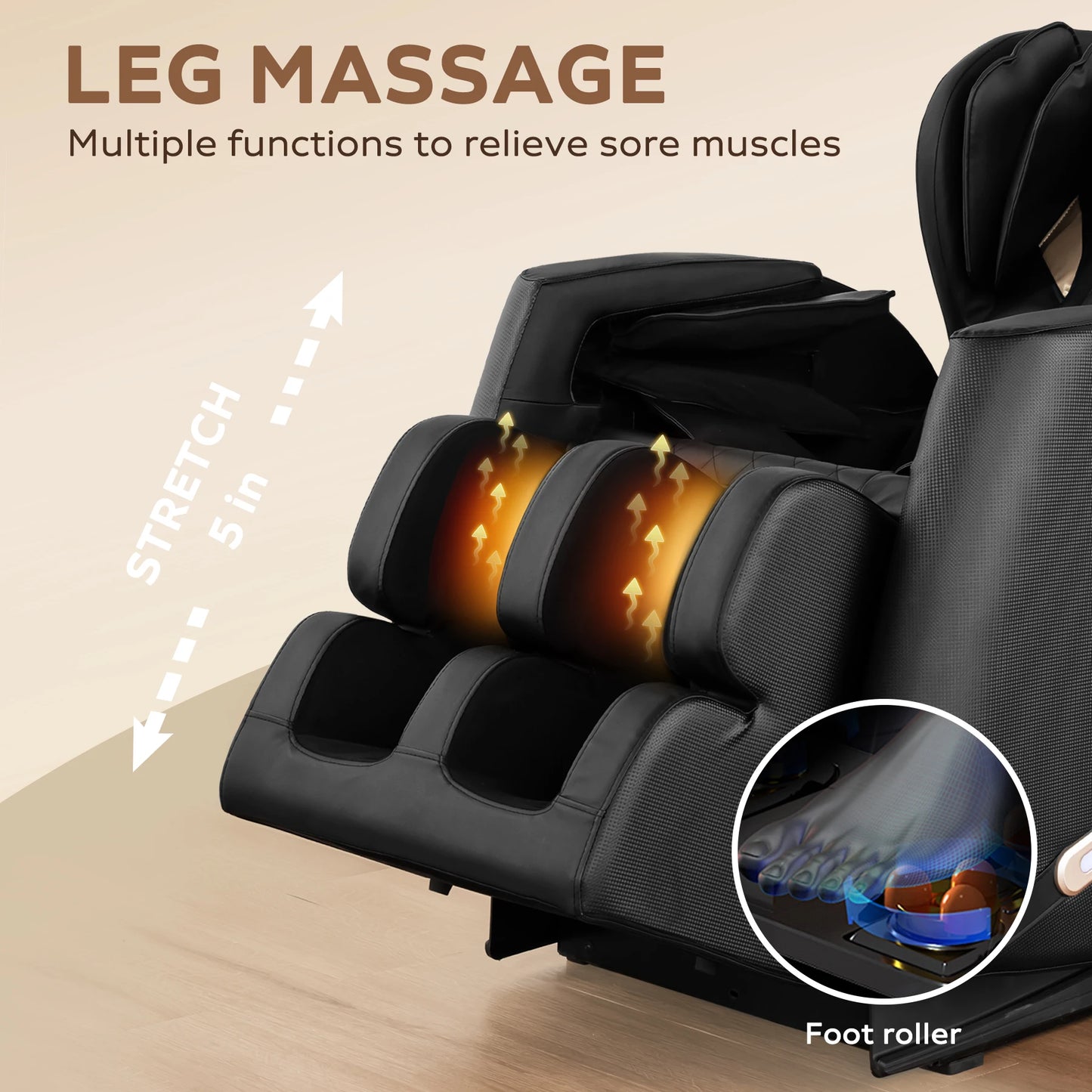 BILITOK Zero Gravity Massage Chair With Heating And Bluetooth Speaker