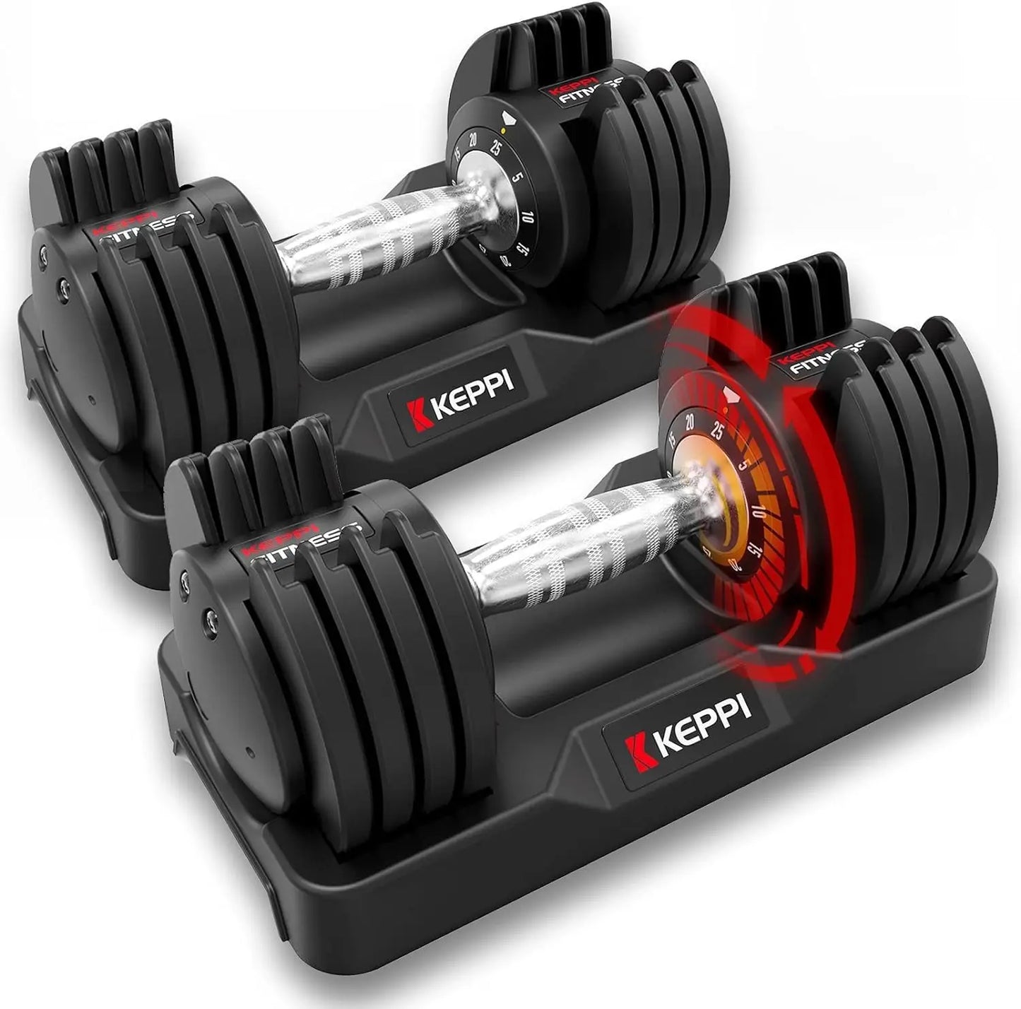 Adjustable Dumbbells With Anti Slip Handle For Full Body Workout