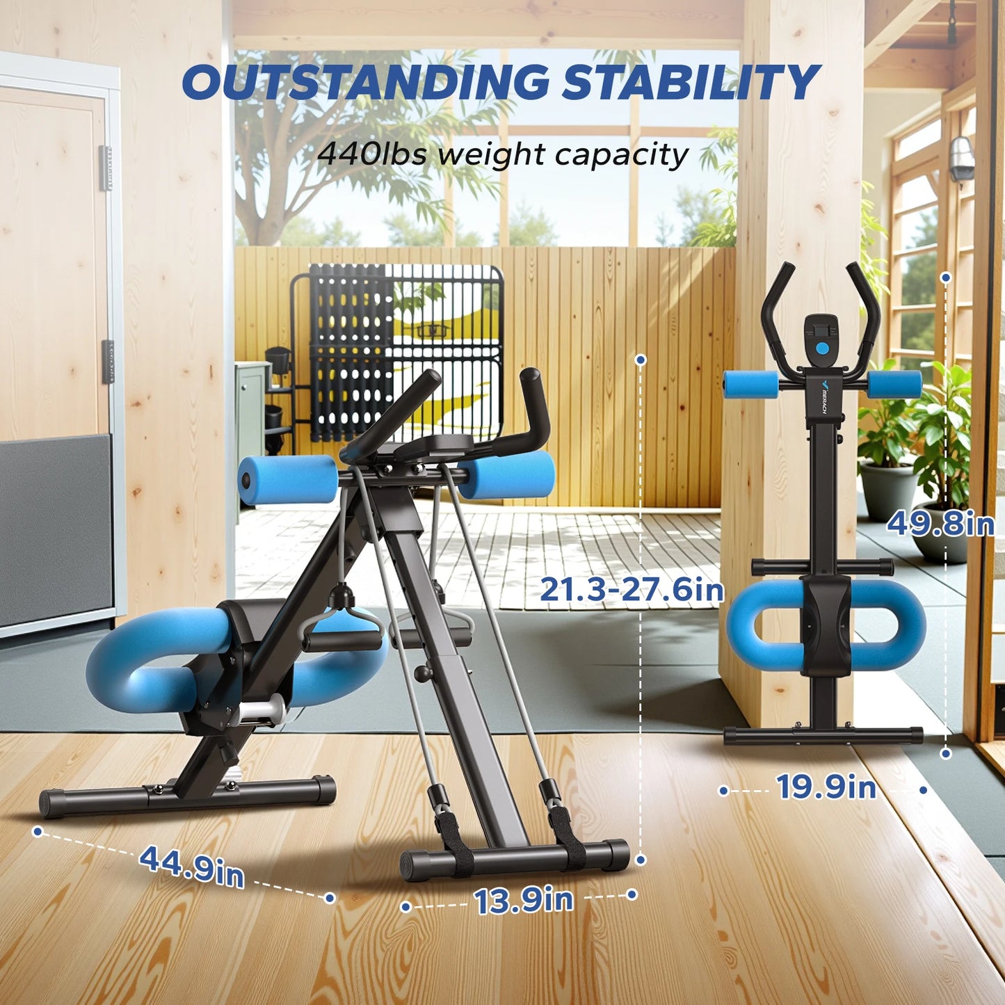 MERACH Foldable Abdominal Exercise Machine Core Trainer For Abs