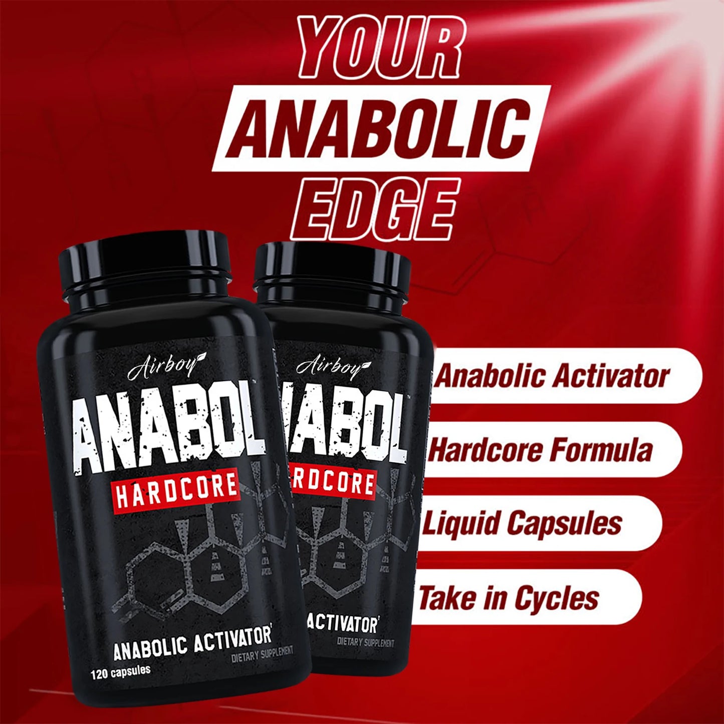 Airboy Anabolic Men's Health Support Capsules For Daily Wellness