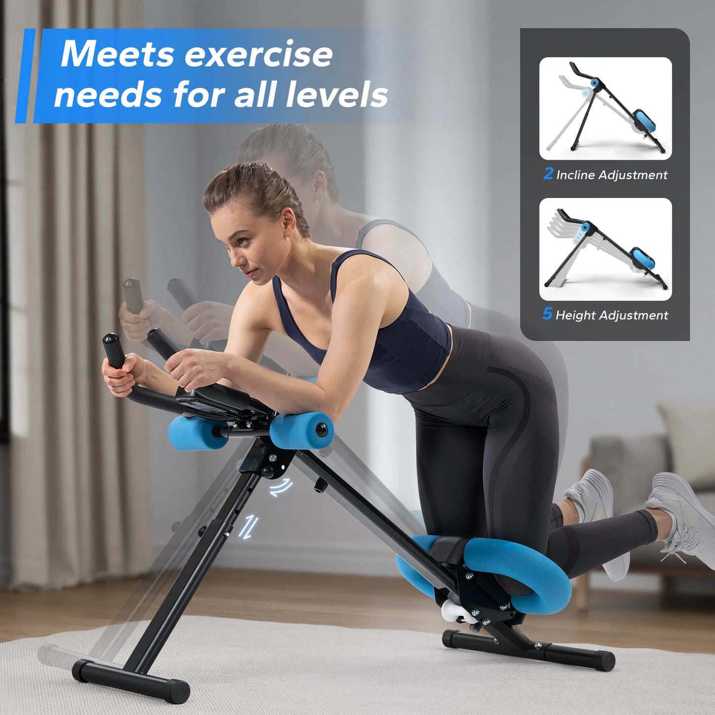 MERACH Foldable Abdominal Exercise Machine Core Trainer For Abs
