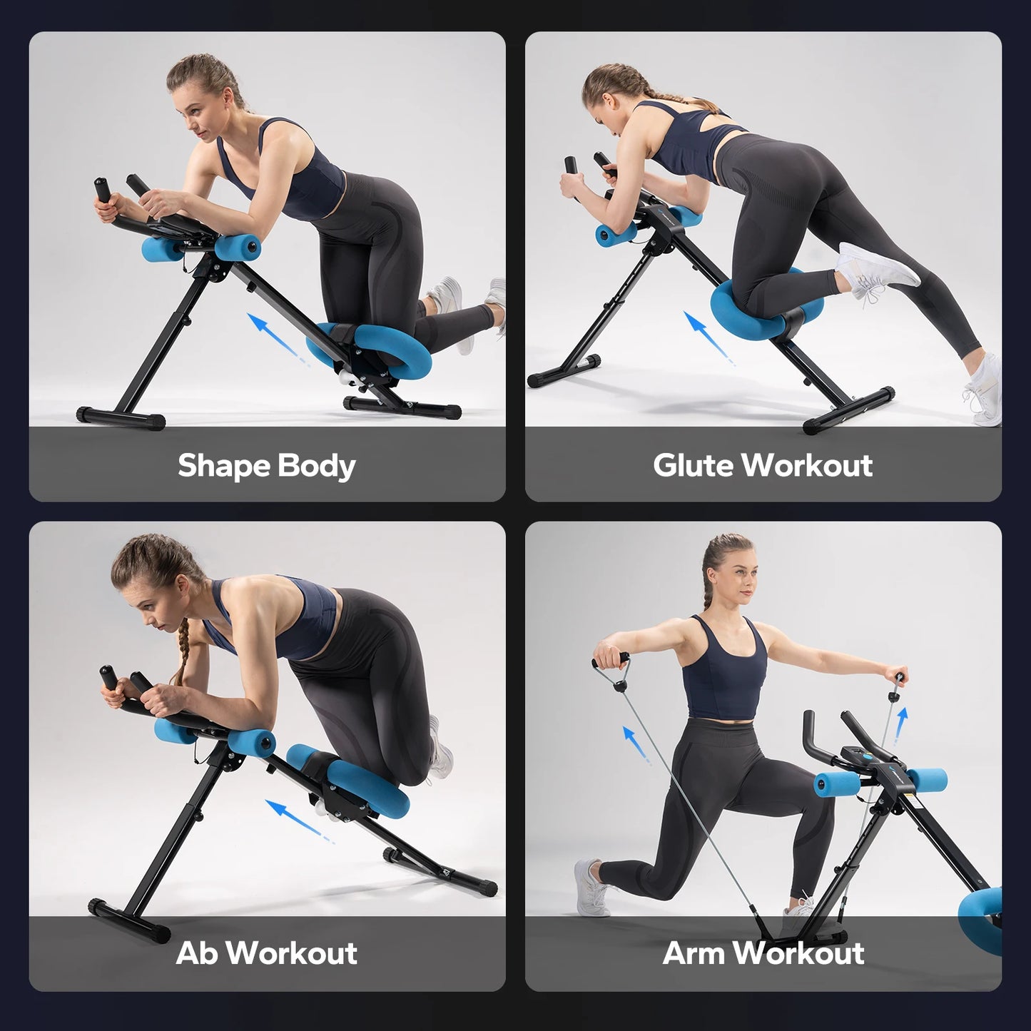 MERACH Foldable Abdominal Exercise Machine Core Trainer For Abs