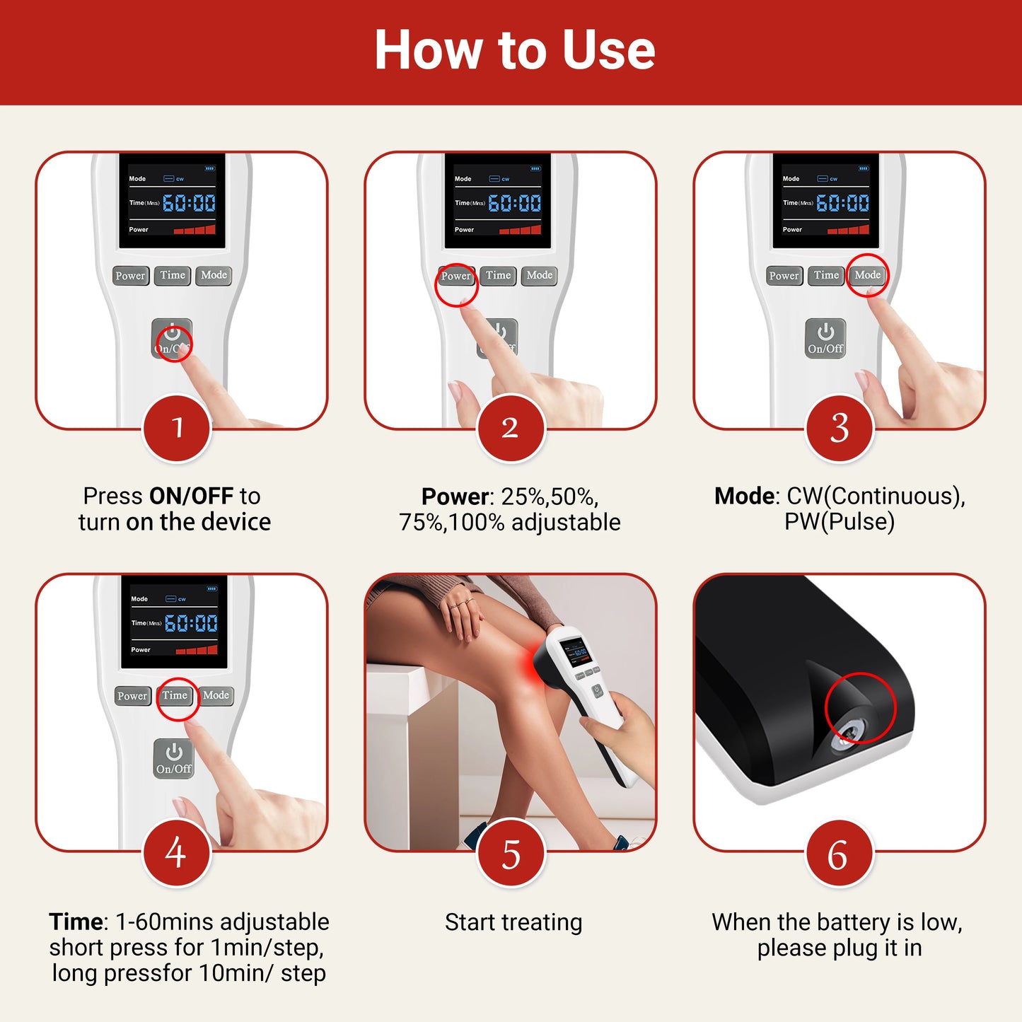 ZJKC Laser Therapy Machine for Pain Relief and Recovery