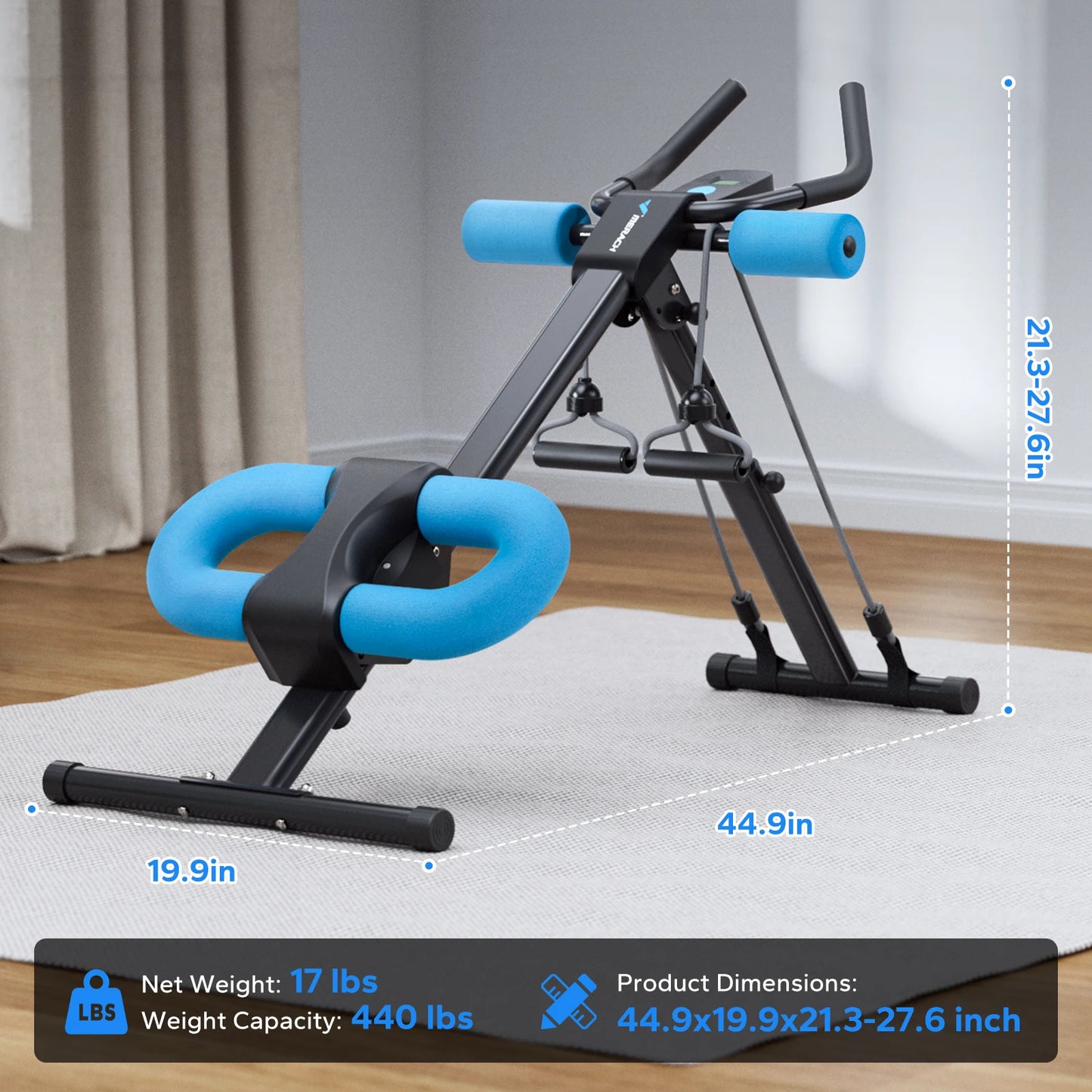 MERACH Foldable Abdominal Exercise Machine Core Trainer For Abs