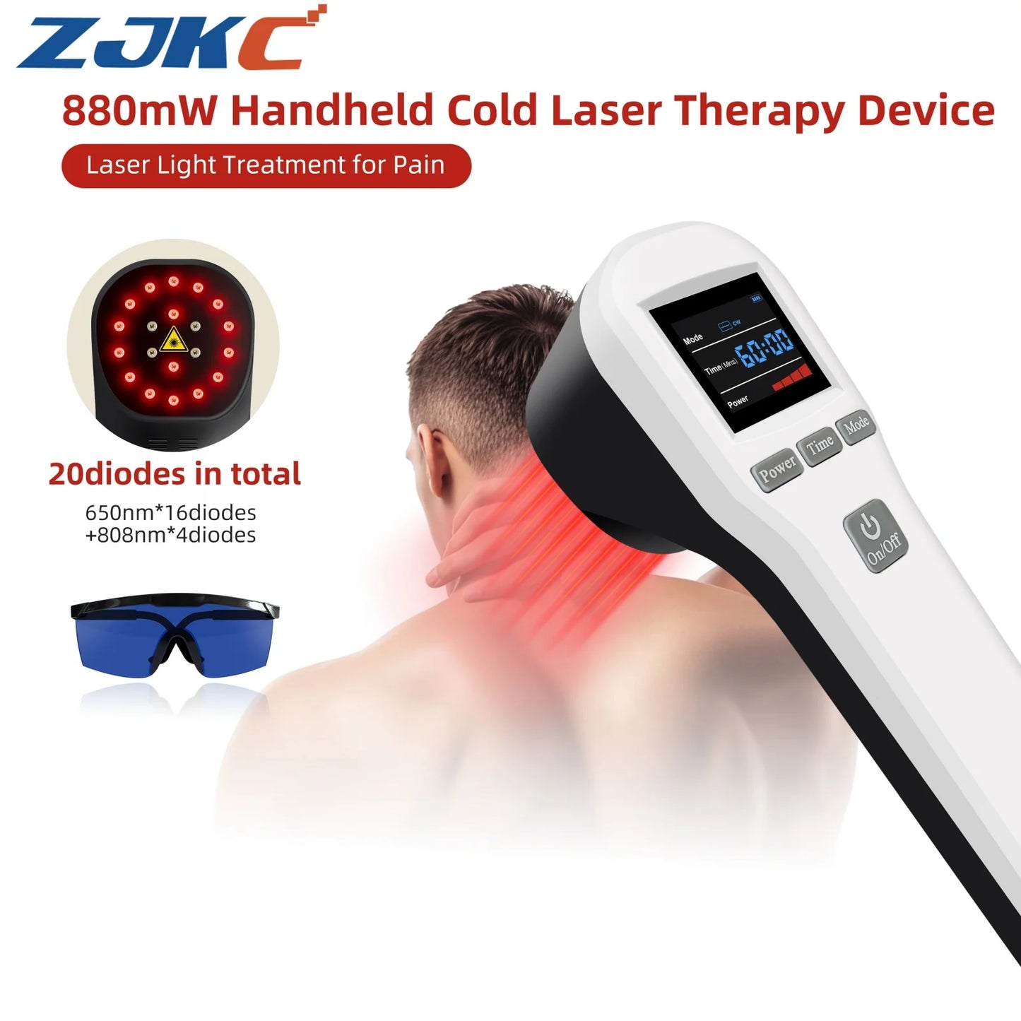 ZJKC Laser Therapy Machine for Pain Relief and Recovery