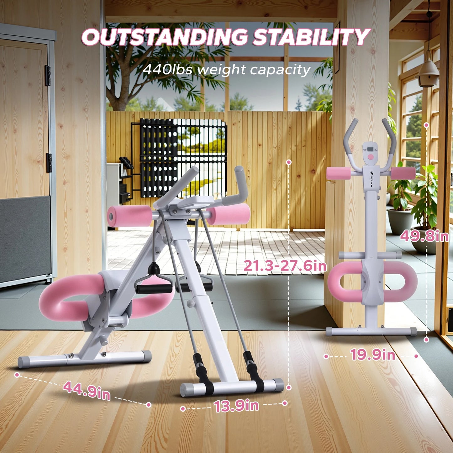 MERACH Foldable Abdominal Exercise Machine Core Trainer For Abs