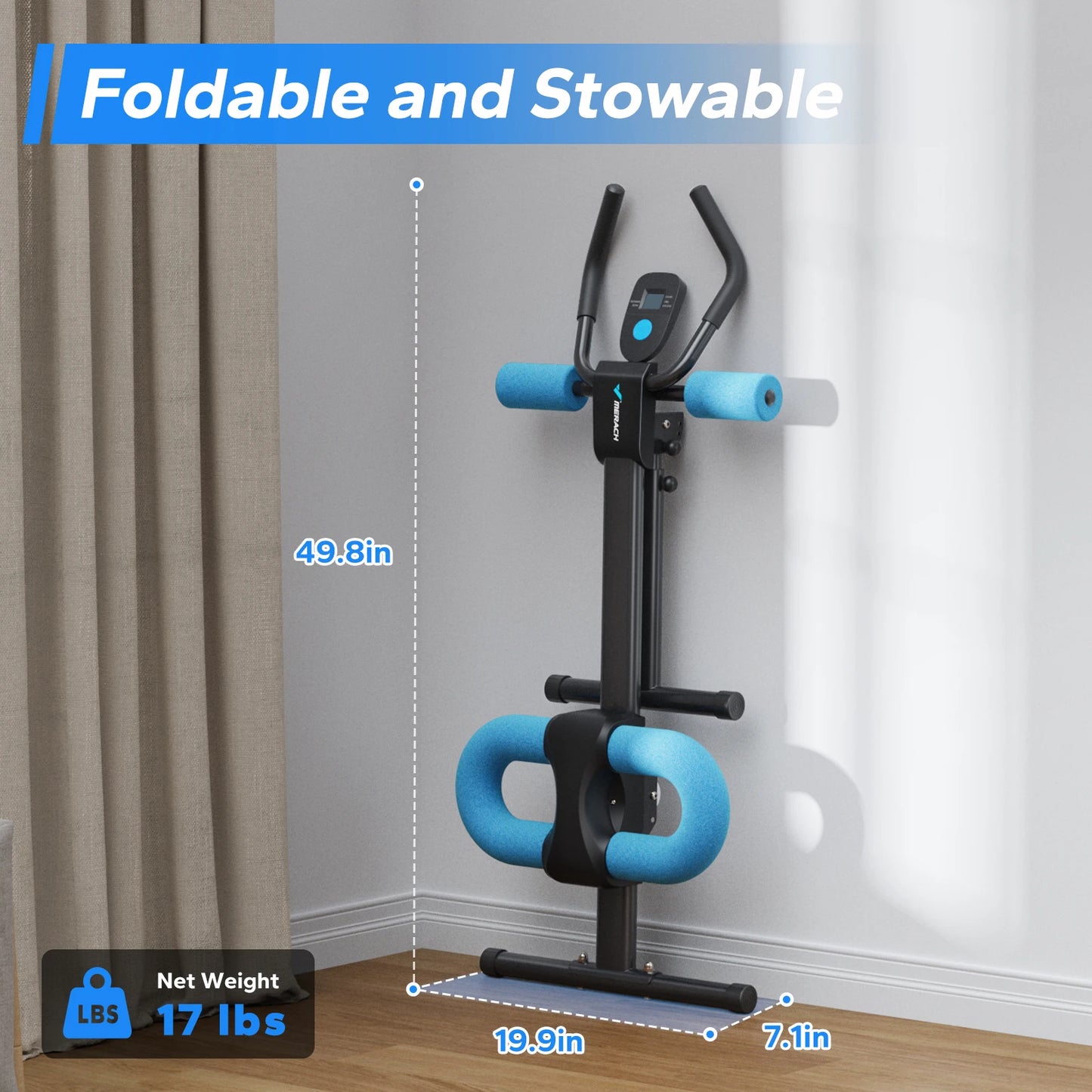 MERACH Foldable Abdominal Exercise Machine Core Trainer For Abs