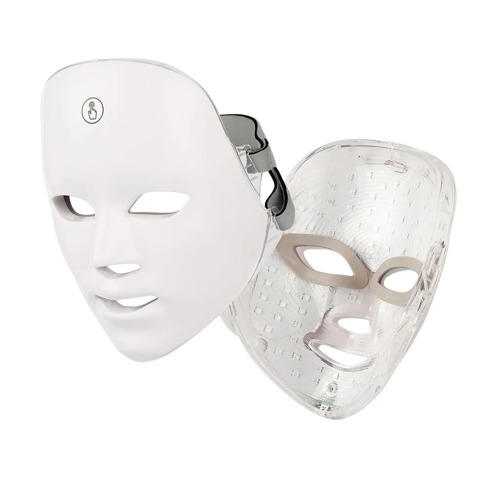 Rechargeable 7 LED Face Mask Facial Care Tool For Home