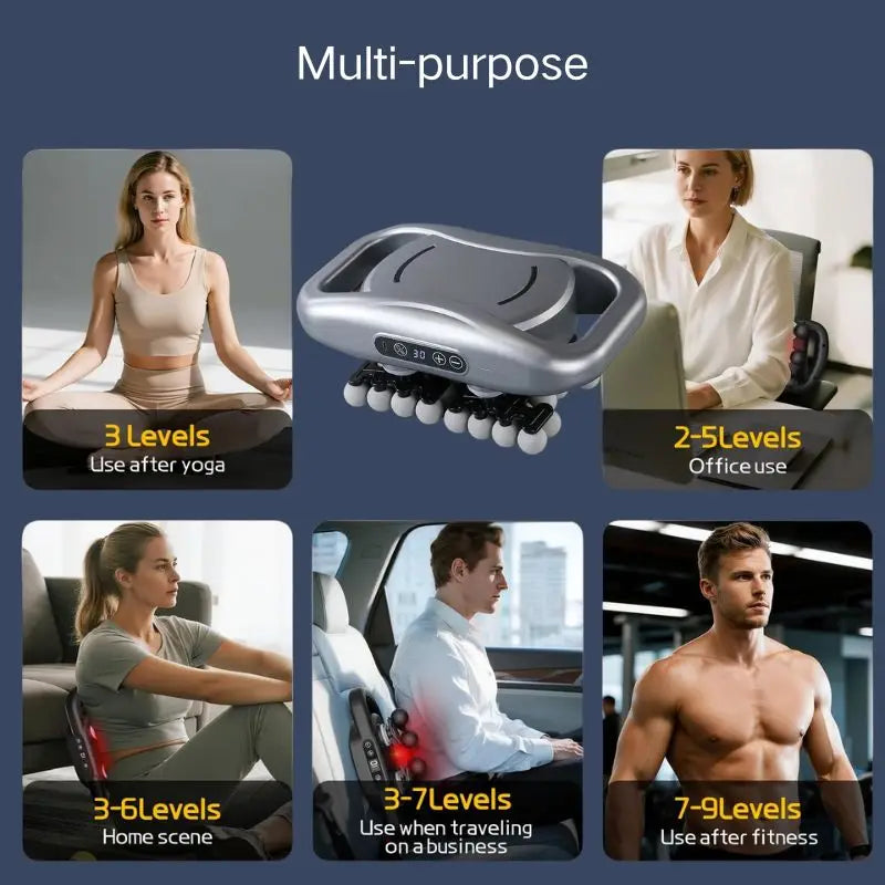 42-Head Massage Gun With LED Display And 9 Speed Modes