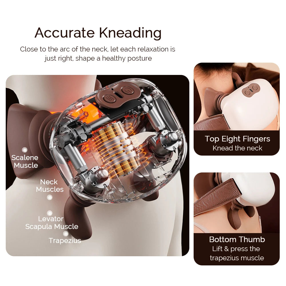 Foreverlily Bionic Neck Massager for Back and Shoulders