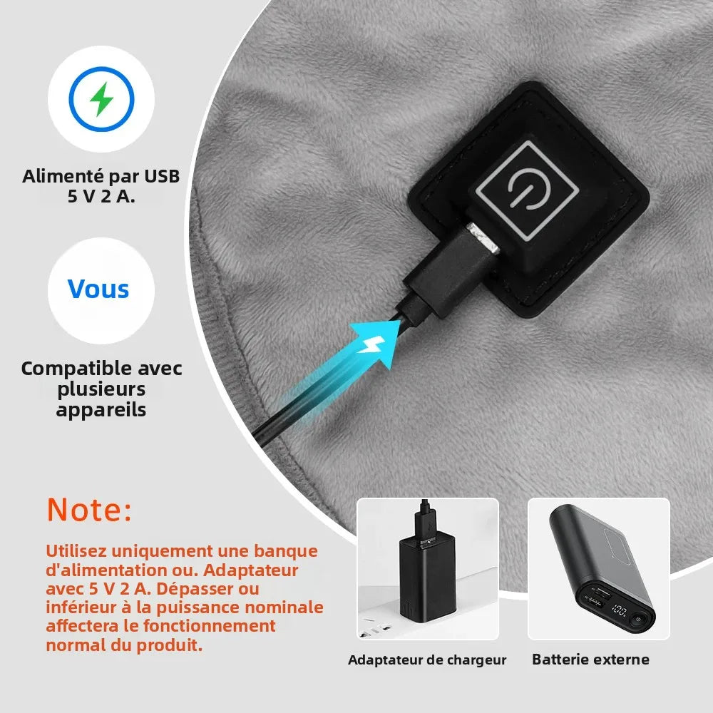 Electric Heating Shoulder Neck Pad Cervical Wrap 3 Gears Thermal Compress 2026 Warm Back Shoulder USB Charging Warm Winter