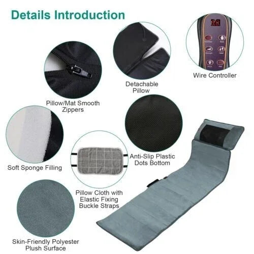 Electric Massage Mat Multifunctional Neck Back Massager With Heating