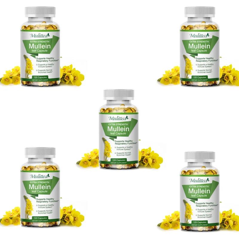 Mulittea Mullein Leaf Capsules Respiratory Support Supplement