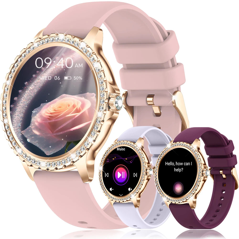 INNOFOVO Women's Smartwatch Touchscreen Fitness Tracker Wireless Calls