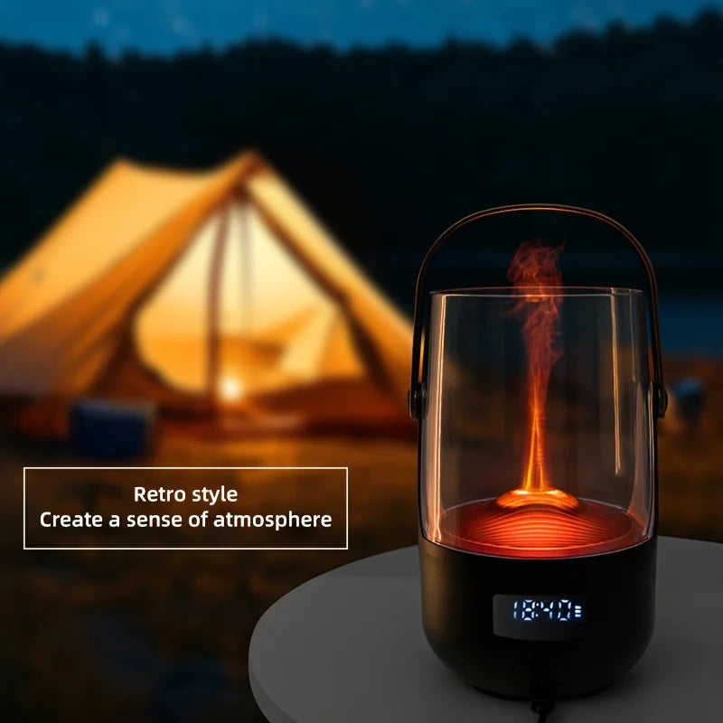 Essential Oil Diffuser With Flame Effect Humidifier And Oil Set