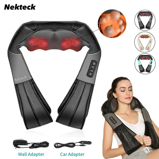 Nekteck Shiatsu Neck And Shoulder Massager With Heat