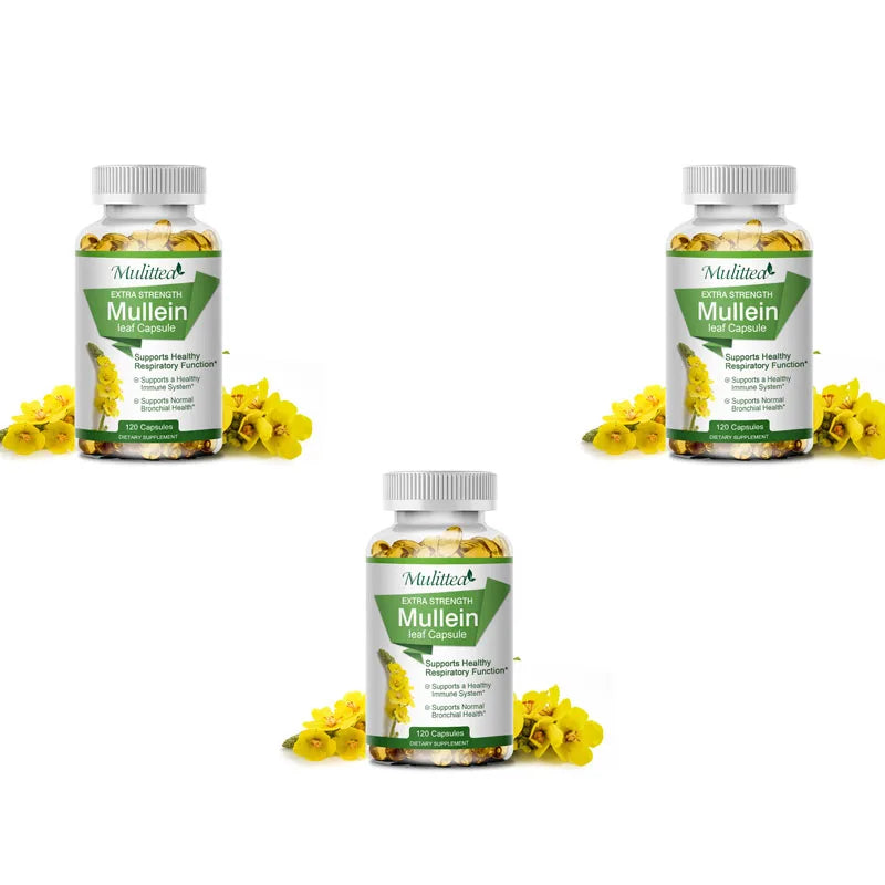 Mulittea Mullein Leaf Capsules Respiratory Support Supplement