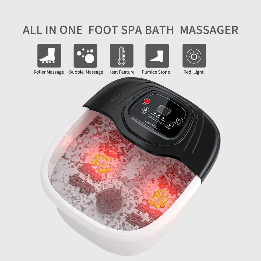 Spa Bath Massager With Heat Epsom Salt Red Light Soaker