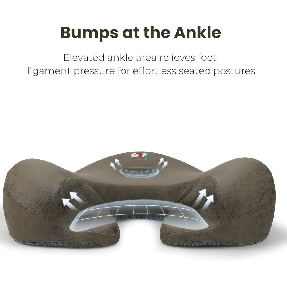 Ergonomic Memory Foam Meditation Cushion and Floor Pillow Set for Comfortable Seating, Alleviating Tailbone and Hip Discomfort D