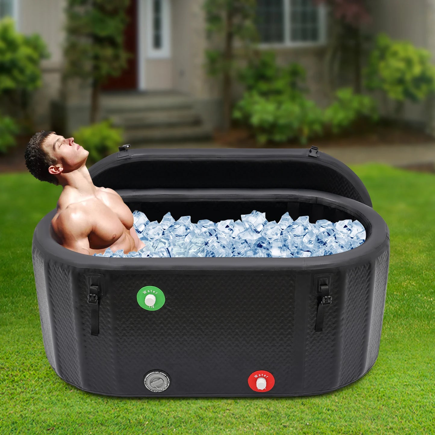 Inflatable Ice Bath Tub Athletes Recovery Cold Plunge Pump 370L