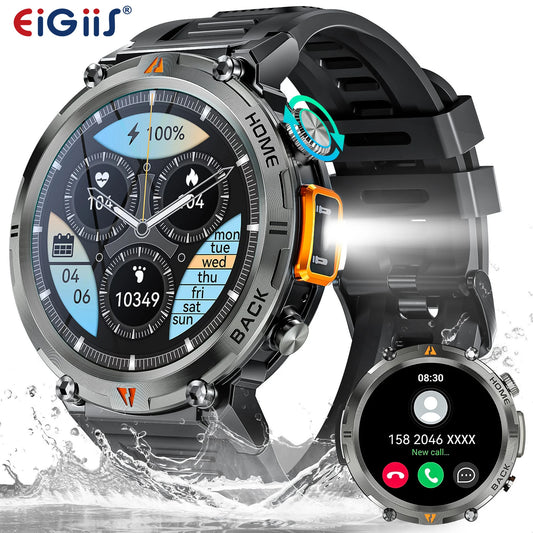 EIGIIS KE3 Bluetooth Calling Smartwatch For Men Heart Rate Monitor
