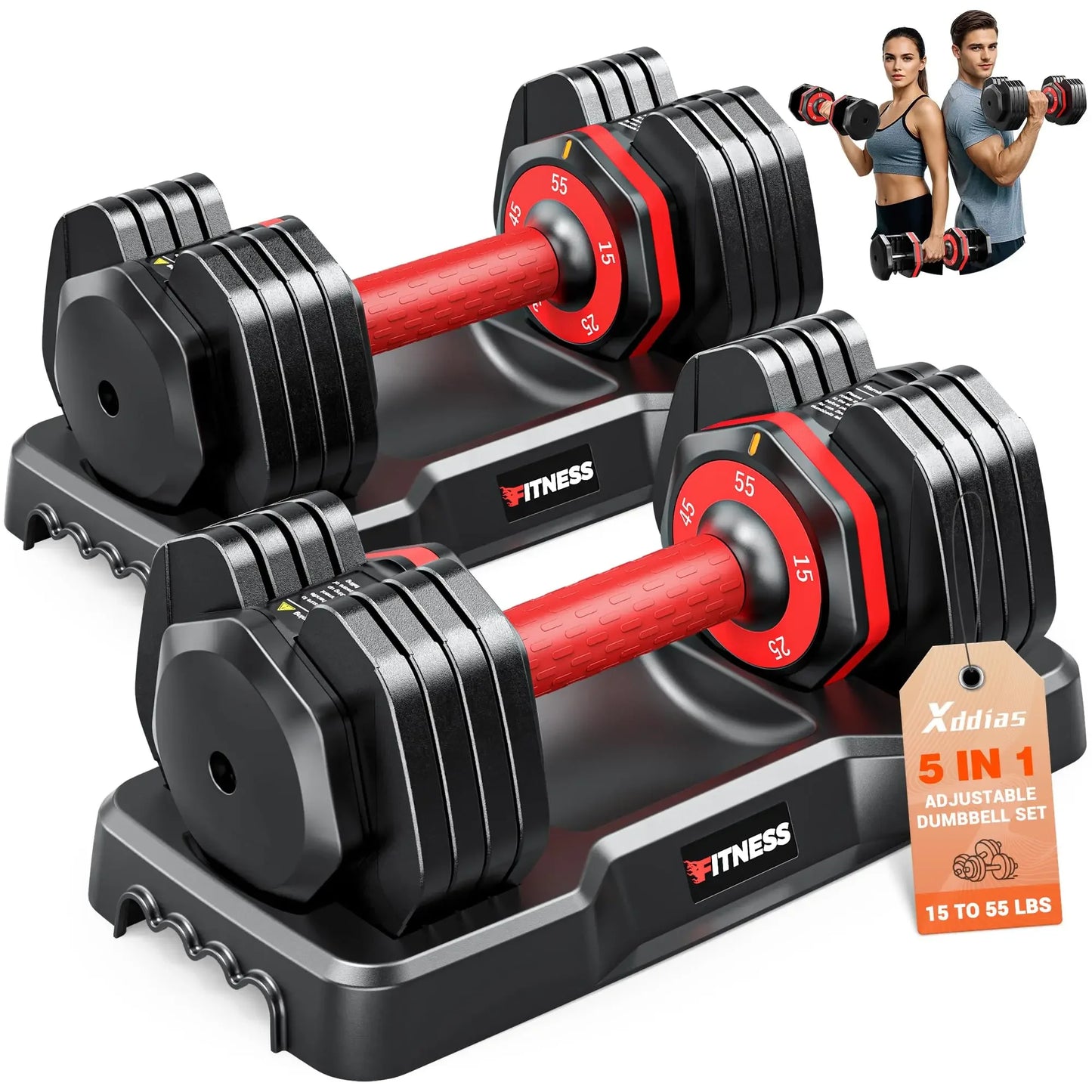 Adjustable Dumbbells Set Of 2 For Strength Training