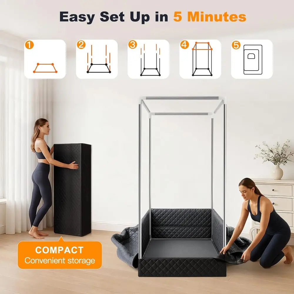 Portable Home Sauna Tent With 1000W Steamer For Relaxation