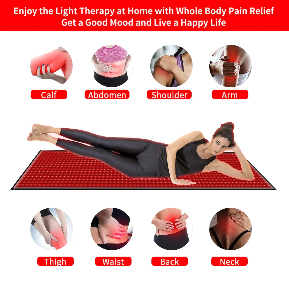 Red Light Full Body Mat With 660nm 850nm LED Therapy