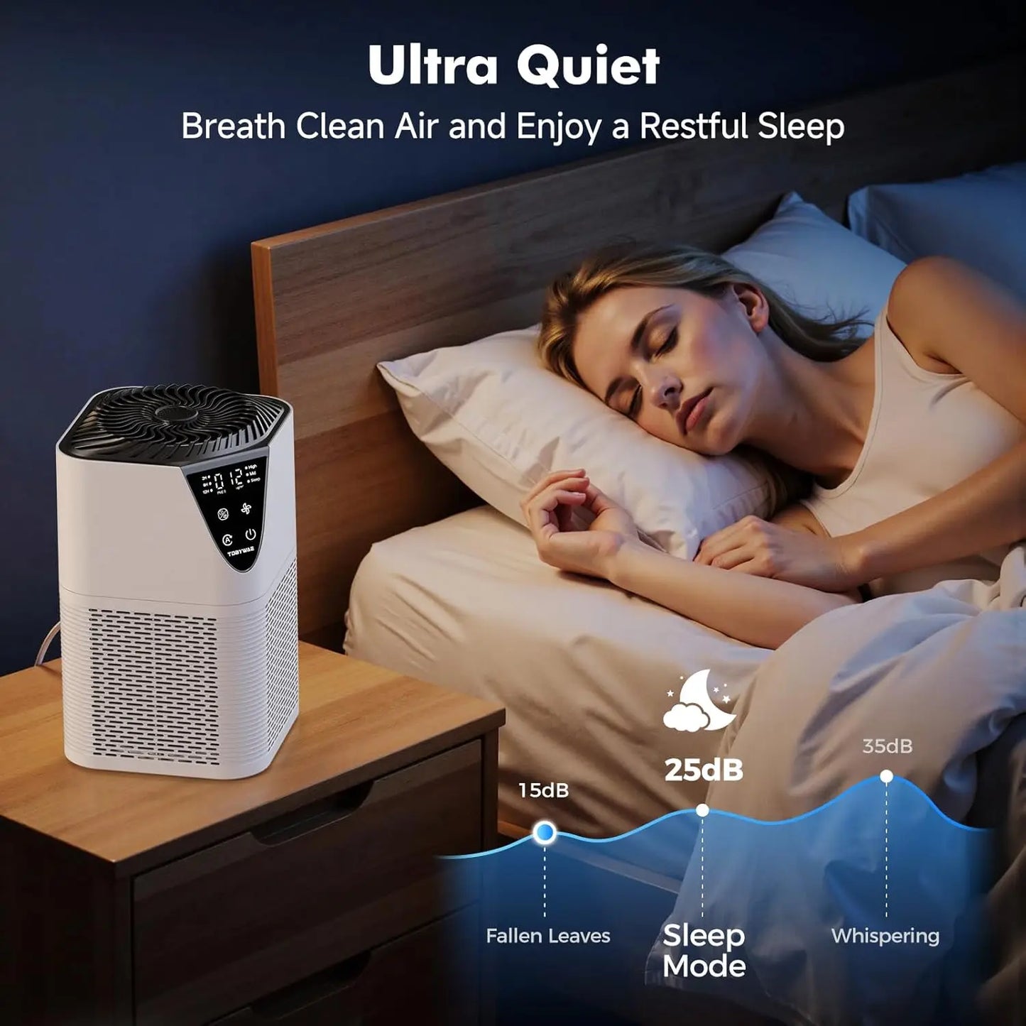 H13 True HEPA Air Purifier With Fragrance Diffuser For Home