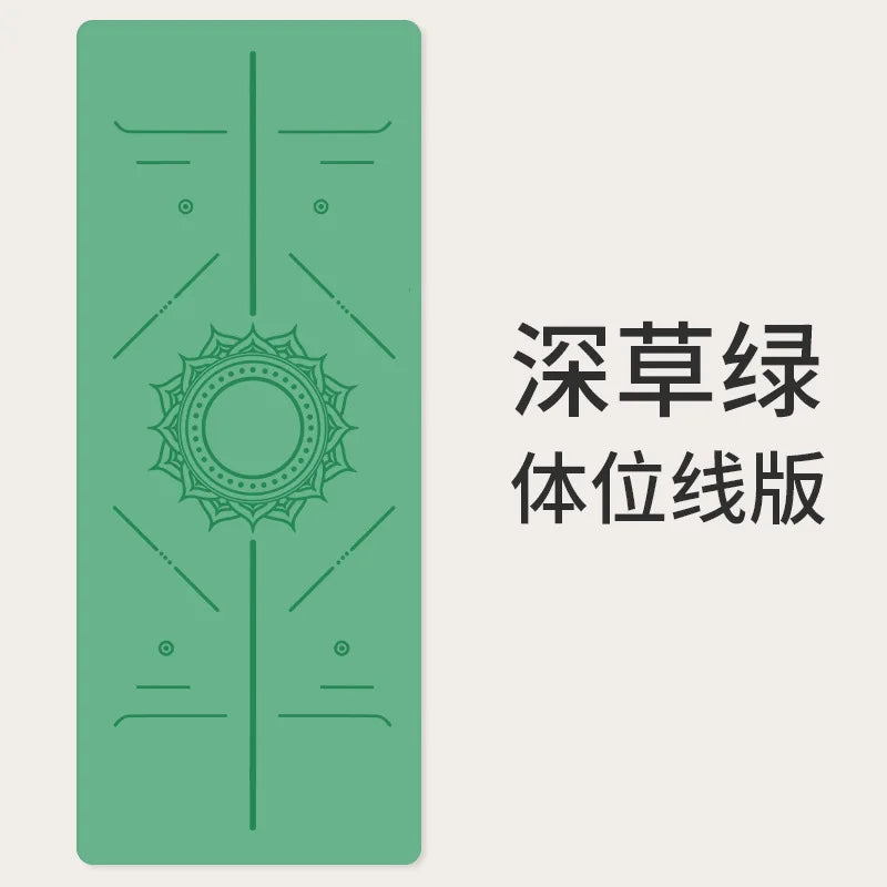 2025 New Natural Rubber & PU 5mm Thick Yoga Mat - Custom Logo & Alignment Markers Anti-Slip Professional Fitness Mat for Home Gy