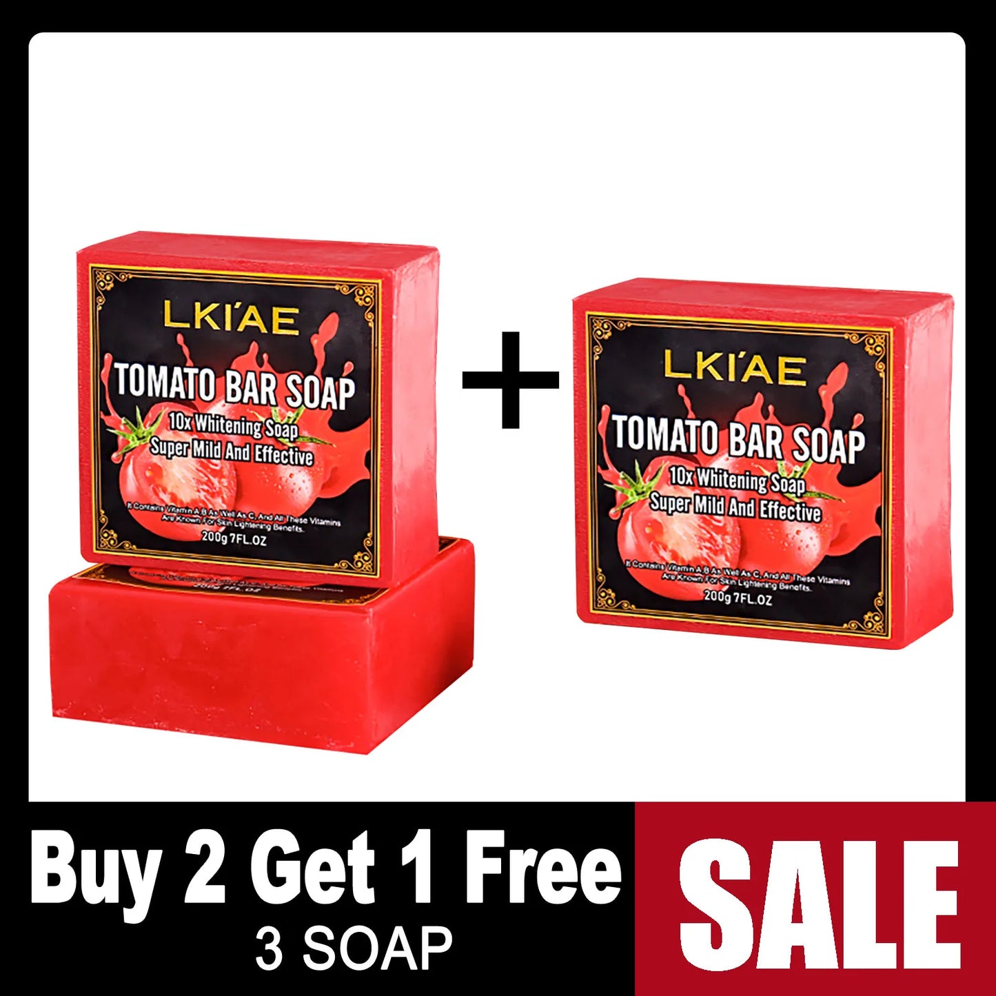 AILKE Tomato Whitening Soap for Face and Body Dark Spots