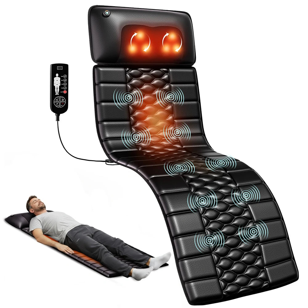 HOMEMASSA Shiatsu Full Body Massage Mat With Heat Vibration