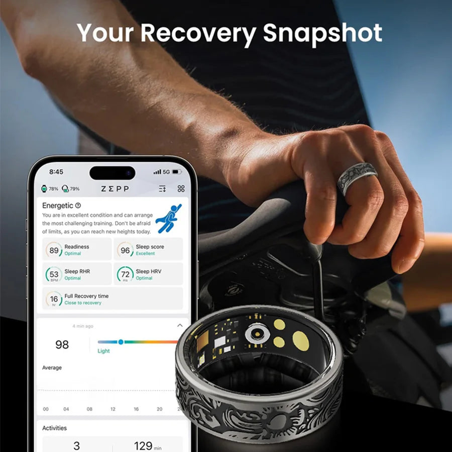 Smart Ring Fitness Tracker Sleep Monitor With 20 Modes IP68