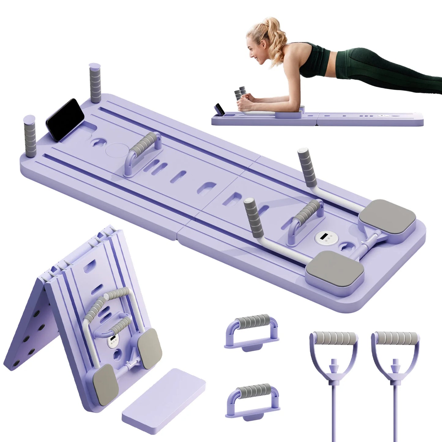 Ab Pilates Board Multi Function Abdominal Training System With Bands