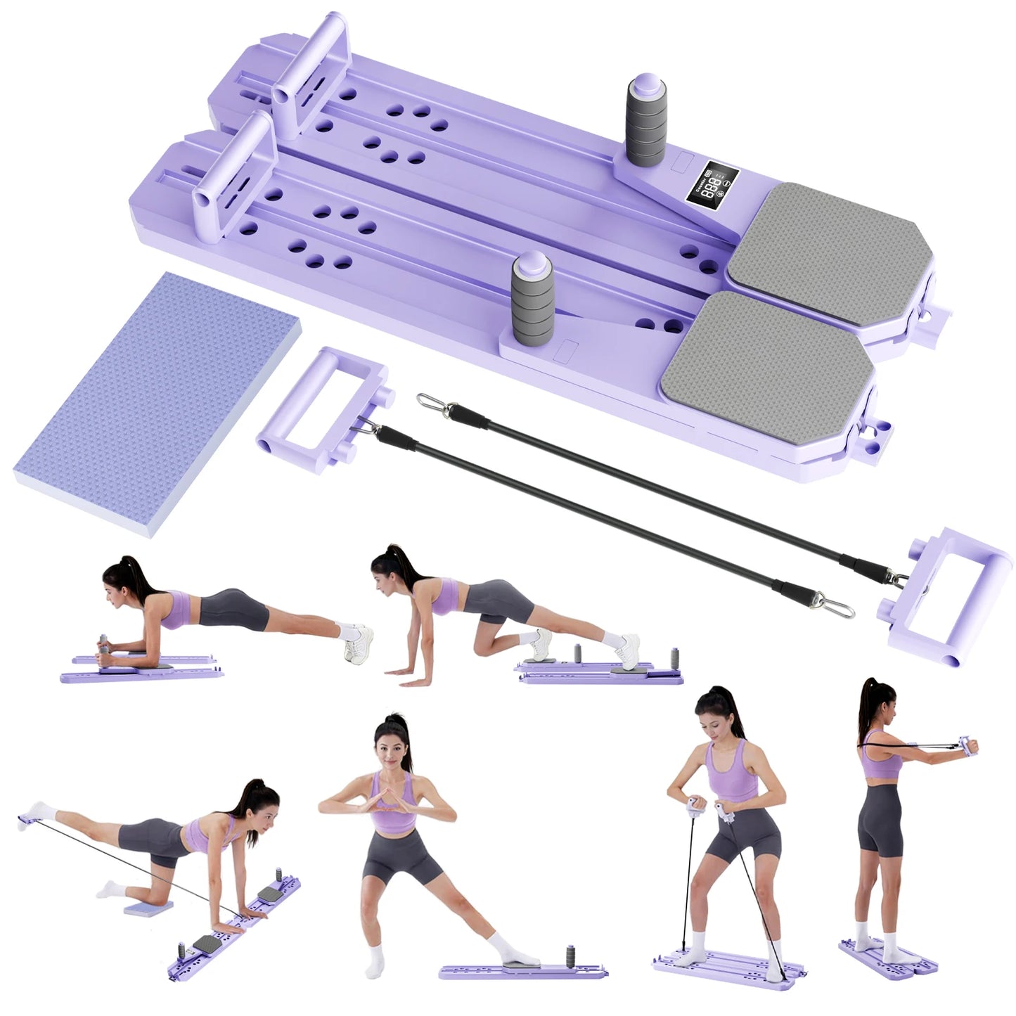 Ab Pilates Board Multi Function Abdominal Training System With Bands