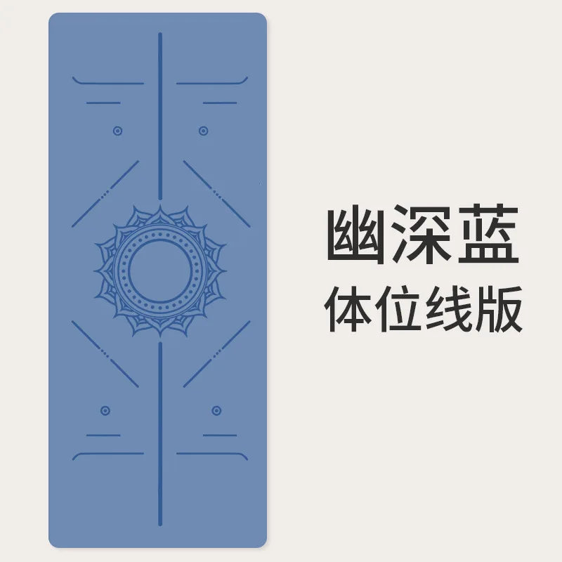 2025 New Natural Rubber & PU 5mm Thick Yoga Mat - Custom Logo & Alignment Markers Anti-Slip Professional Fitness Mat for Home Gy