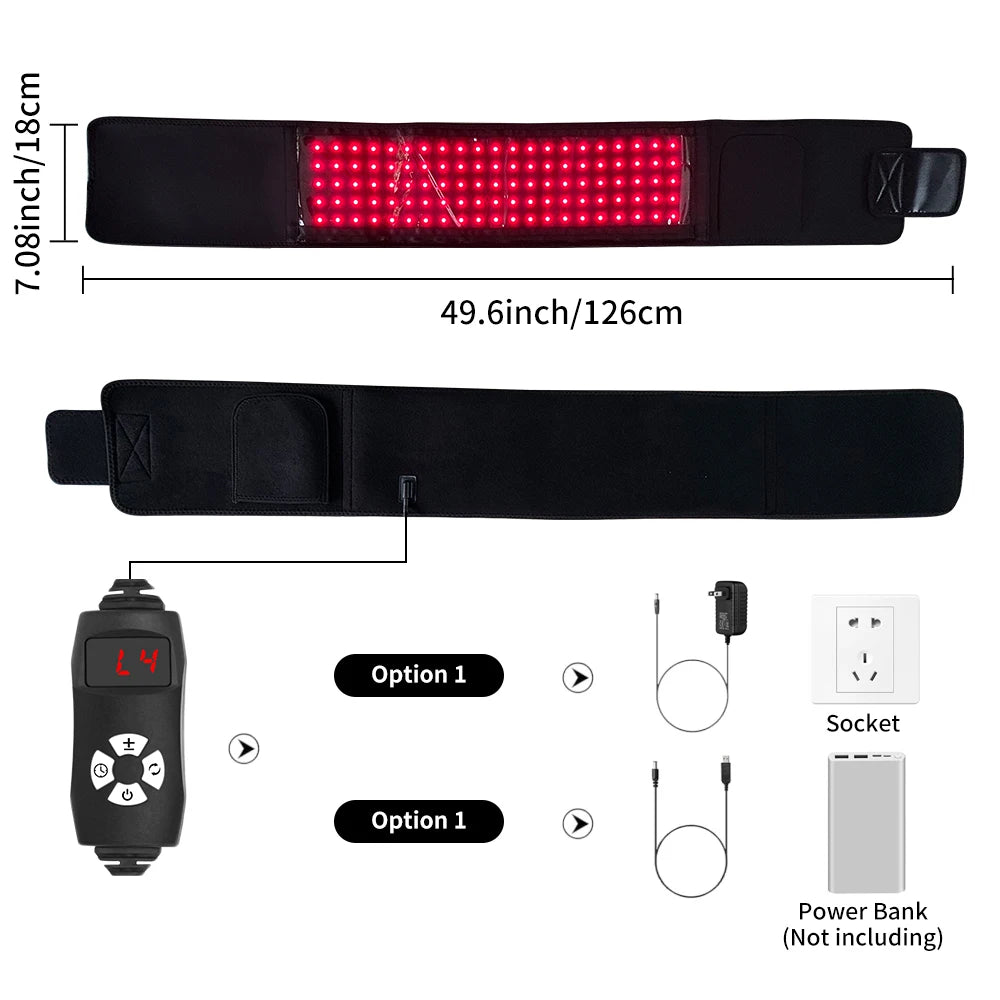 Near Infrared Light Therapy Belt 660nm 850nm Muscle Recovery