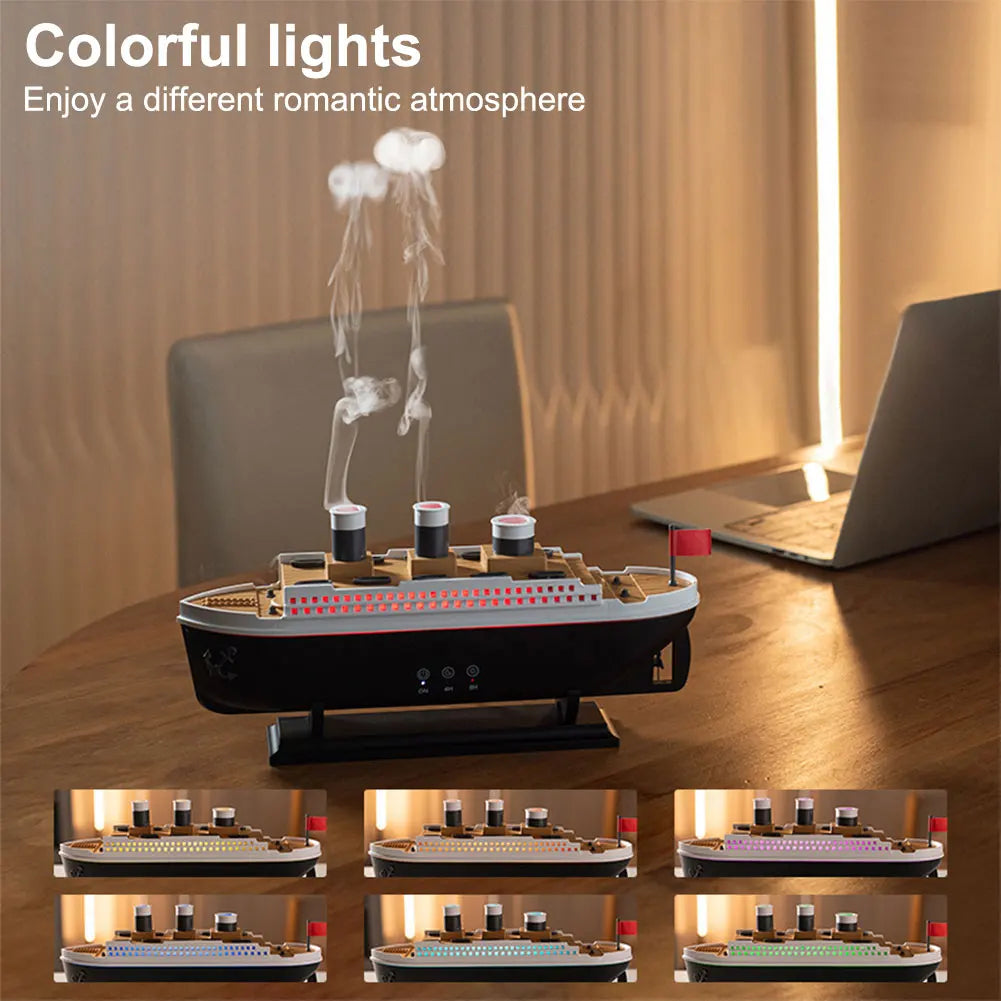 Alloet Titanic Ship Model Air Humidifier Remote Control Aroma Diffuser