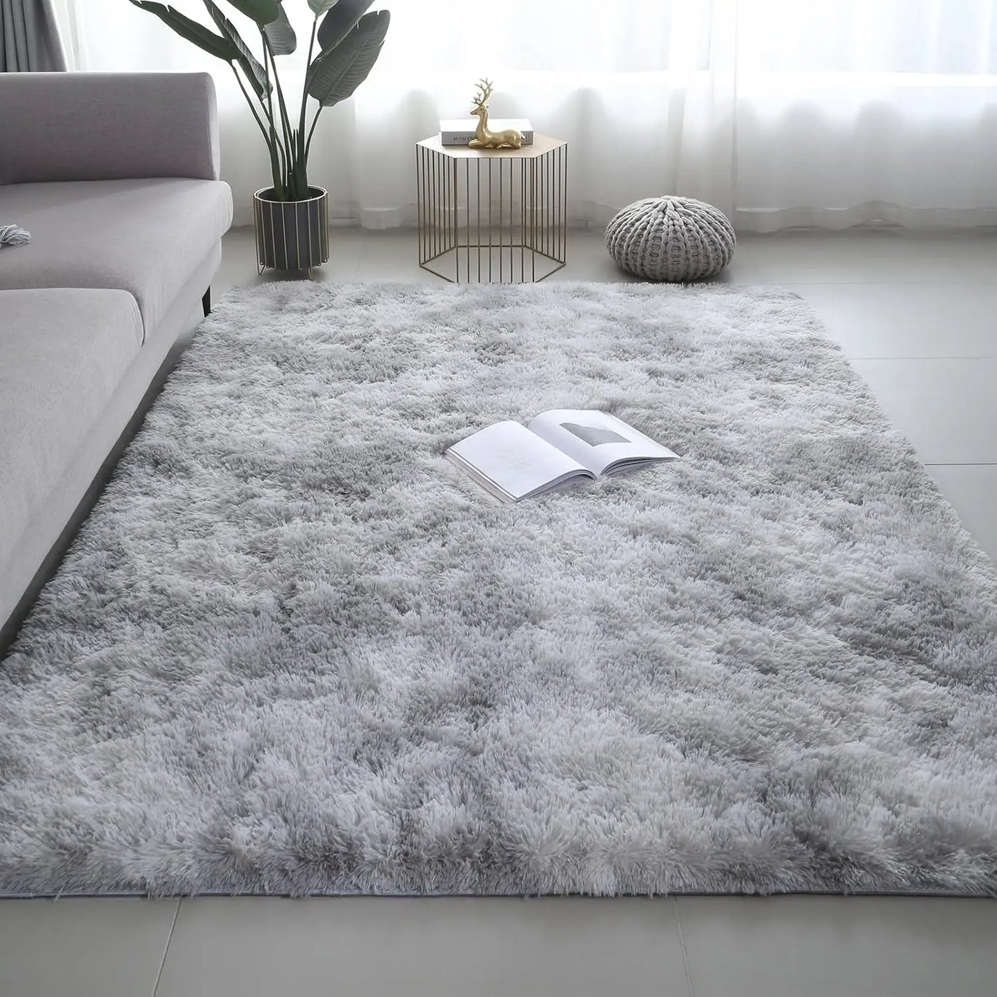 Ultra Soft Fluffy Shag Area Rug Non Slip Living Room