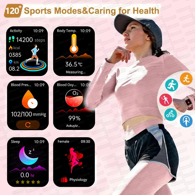 AI Smart Diagnosis Watch HRV PPG Heart Rate Monitor NFC