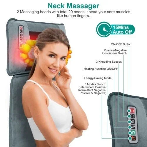 Electric Massage Mat Multifunctional Neck Back Massager With Heating