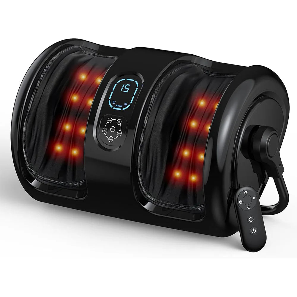 Foot And Calf Massager With Heat Shiatsu Airbag Waterproof