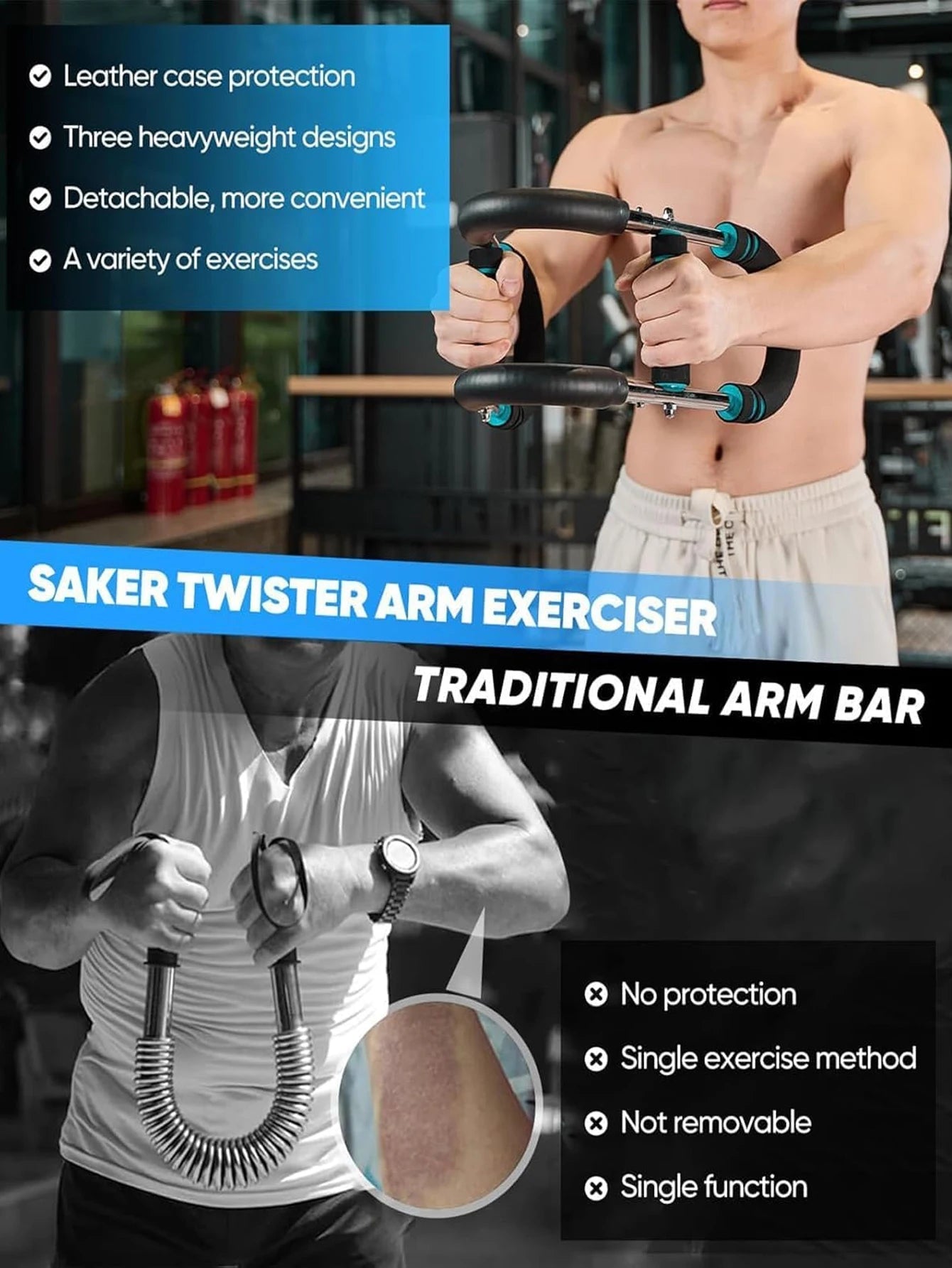 NONED Arm Trainer Adjustable Chest Expander For Upper Body