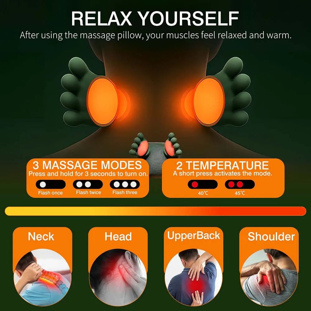 Neck Shoulder Massager Shawl With 3 Level Wireless Heated